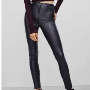 Wilfred Free Aritzia Black Leather Pant